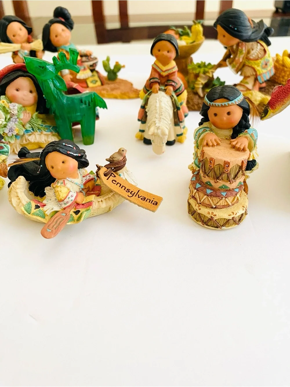 Enesco Vintage Friends of The Feather Figurines Native American Collection Lot